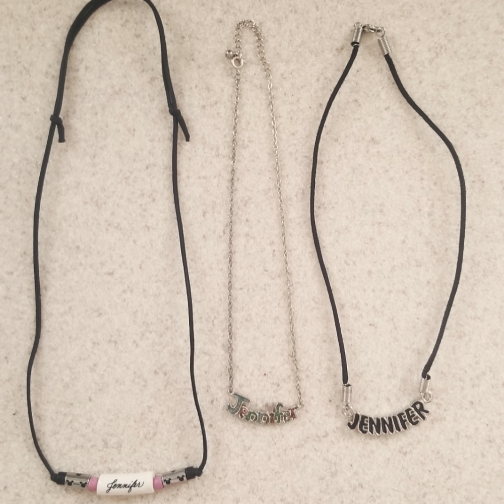 Set of 3: "Jennifer" Necklaces; 2 are Disney